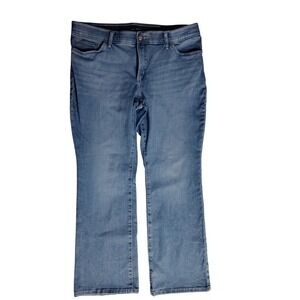 Lee Flex Motion Regular Fit Bootcut Jeans 18 Long Light Wash Mid Rise Denim